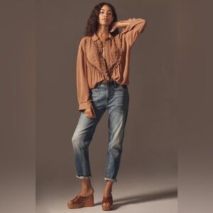 Anthropologie Straight-Leg Jeans in Medium Faded Blue